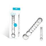 Подвійний фалоімітатор Glass Joystick Clear Glass Dildo, 20х3, 9 см
