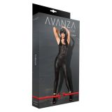 Сексуальний комбінезон Avanza Catsuit Wetlook Black