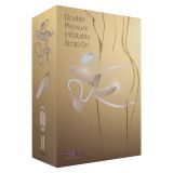 Двойной надувной страпон с вибрацией Double Vibrating, 16х3,5 см