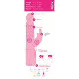 Вібратор Powerslide Rabbit Vibrator Minx, 17,6х4 см