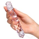 Фалоімітатор Glas Purple Rose Nubby Glass Dildo