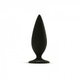 Силіконова анальна пробка Miss V - Heartbreaker Velvet Black, 9,5х3, 1 см