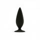 Силіконова анальна пробка Miss V - Heartbreaker Velvet Black, 9,5х3, 1 см