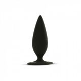 Силіконова анальна пробка Miss V - Heartbreaker Velvet Black, 9,5х3, 1 см