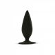 Силіконова анальна пробка Miss V - Heartbreaker Velvet Black, 9,5х3, 1 см