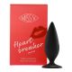 Силіконова анальна пробка Miss V - Heartbreaker Velvet Black, 9,5х3, 1 см
