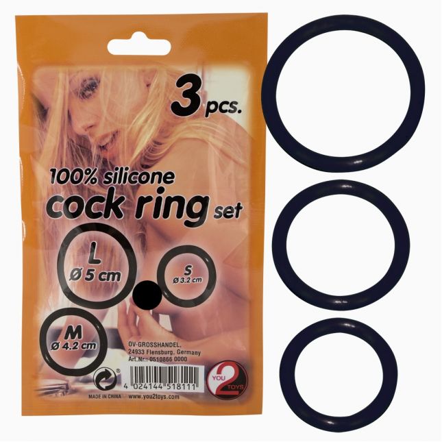 Ерекційні кільця - Silicone Cock Ring set 3 pcs
