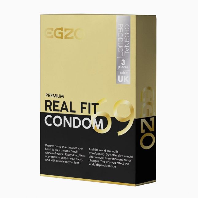 EGZO Real Fit№3 - анатомічні облягаючі презервативи
