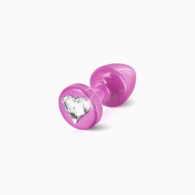 Анальная пробка Diogol Anni R Heart Pink: Кристалл 25мм, с кристаллом Swarovsky в виде сердечка