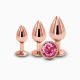 Набор анальных пробок NS Novelties Rear Assets - Trainer Kit - Rose Gold - Pink Gem