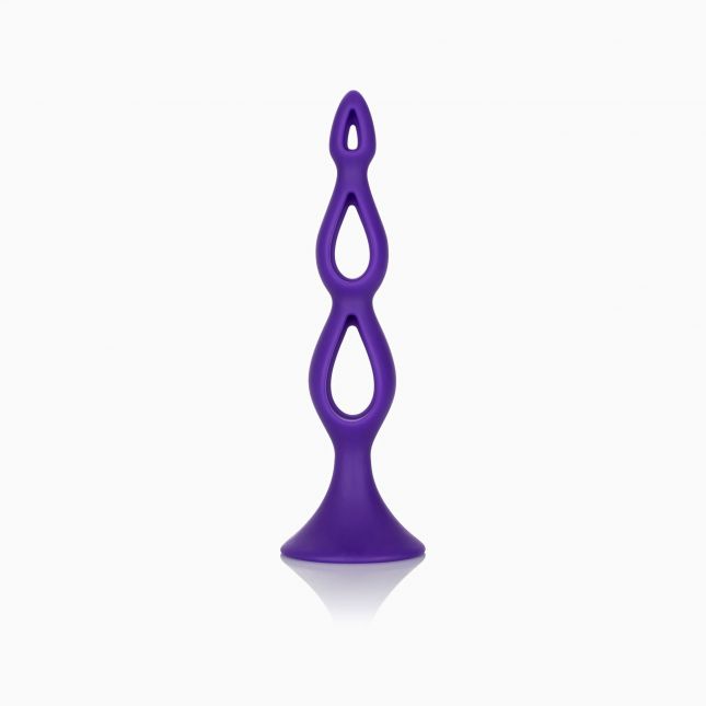 CalExotic Booty Call Silicone Triple Probe - тройная полая анальная пробка, 10,25х3,25 см