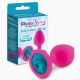 Анальна пробка - RelaXxxx Anal plug Silicone With Blue Crystal, рожевий, M