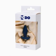 Анальная вибропробка ToDo By Toyfa Fancy, силикон, синяя, 10,7 см, ø 3,5 см