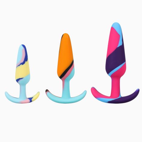 Набір анальних пробок Doc Johnson Mood Naughty 1 Kaleidoscope Trainer Set