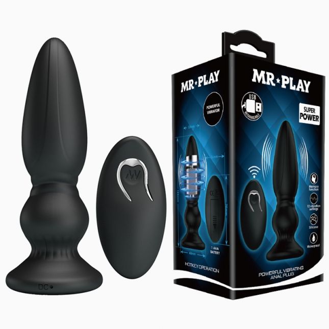 Масажер простати - Mr.Play Vibrating Prostate Massager Black