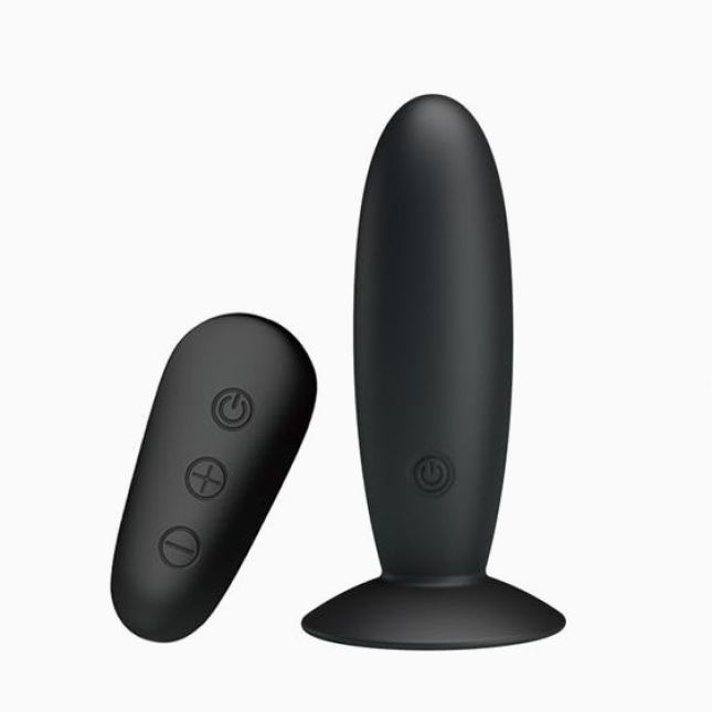 Анальна пробка - MR Play super-smooth vibrating butt plug Black