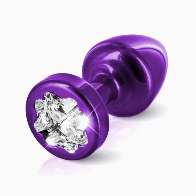 Анальна пробка із стразом Diogol Anni R Clover Purple Кристал 25мм