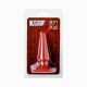 Анальная пробка Black & Red By Toyfa, водонепроницаемая, ПВХ, красная, 10 см, ø 3 см