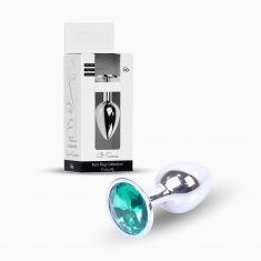 Анальна пробка - Jewellery Silver Plug Green