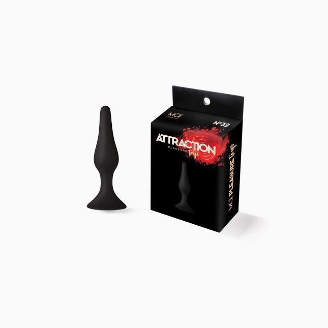 Анальна пробка на присосці MAI Attraction Toys №32 Black, довжина 10,5 см, діаметр 2,5 см