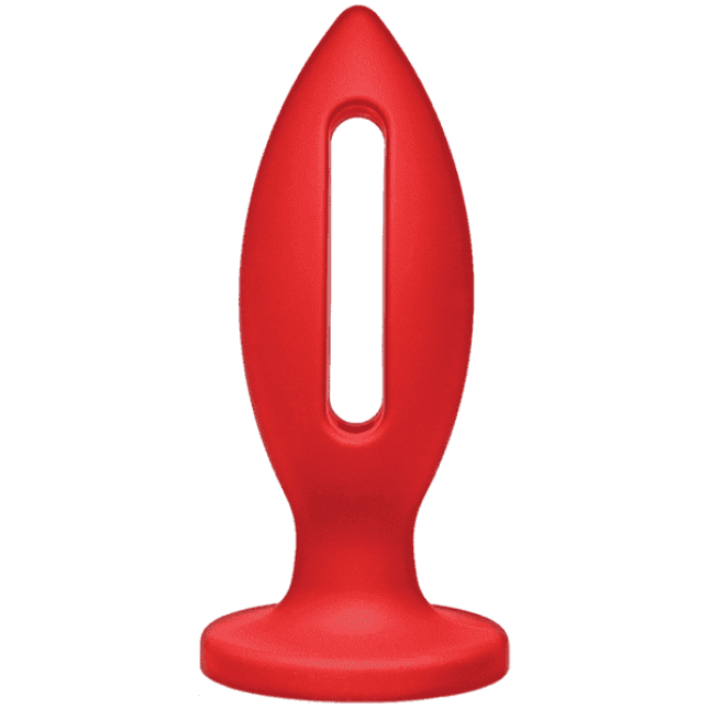 Doc Johnson Kink Lube Luge Premium Silicone Plug 6" - силиконовая анальная пробка, 14х5 см (красный)