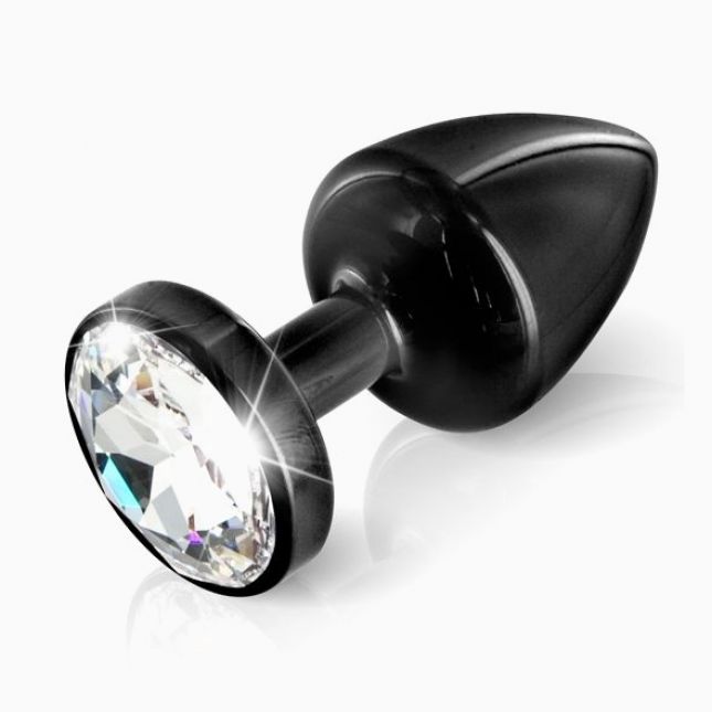 Анальна пробка із стразом Diogol ANNI round black 25мм