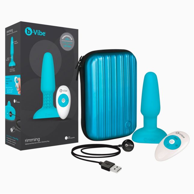 Анальна пробка - b - Vibe rimming Plug Blue Vibrator