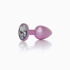 Анальна пробка - Jewellery Pearl Pink Plug Clear S