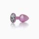 Анальна пробка - Jewellery Pearl Pink Plug Clear S