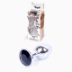 Анальна пробка - Jewellery Silver Plug Black