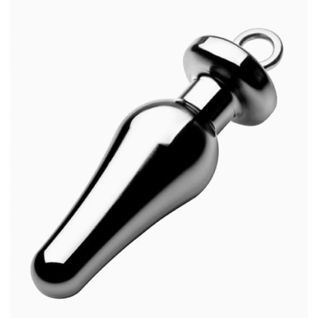 Анальна пробка Tom of Finland Weighted Aluminum Plug with Pull Ring, 13,5см