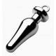 Анальна пробка Tom of Finland Weighted Aluminum Plug with Pull Ring, 13,5см