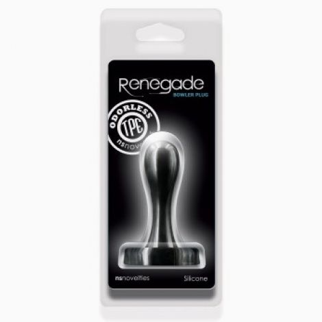 Renagade Bowler Plug SM - Прекрасная анальная пробка для ваших игр, 7х2,5 см, (черный)
