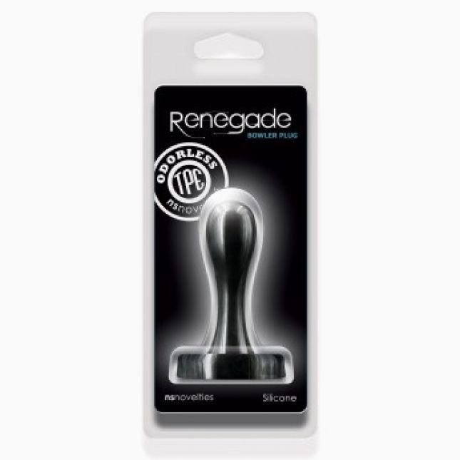 Renagade Bowler Plug SM - Прекрасная анальная пробка для ваших игр, 7х2,5 см, (черный)