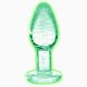 Анальна пробка - Glow in the dark glass anal plug