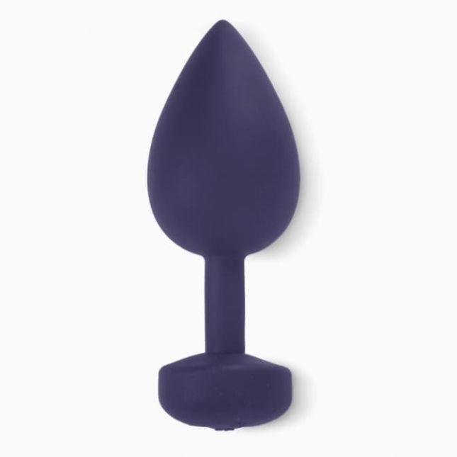 Gvibe Gplug - Большая дизайнерская анальная пробка с вибрацией, 10.5х3.9 см (синий)