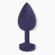 Gvibe Gplug - Большая дизайнерская анальная пробка с вибрацией, 10.5х3.9 см (синий)