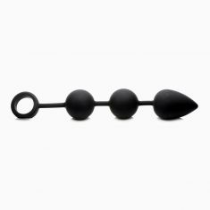 Tom of Finland Weighted Anal Ball Beads - анальные шарики,(черный) 31,5х5,7см