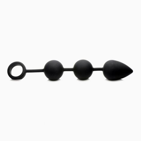 Tom of Finland Weighted Anal Ball Beads - анальные шарики,(черный) 31,5х5,7см