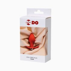 Анальная вибропробка ToDo By Toyfa Glam, силикон, красная, 9,7 см, ø 4 см