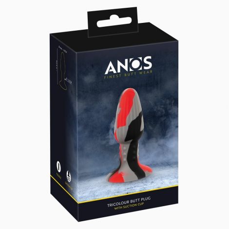 Анальна пробка - Anos Tricolour Butt Plug