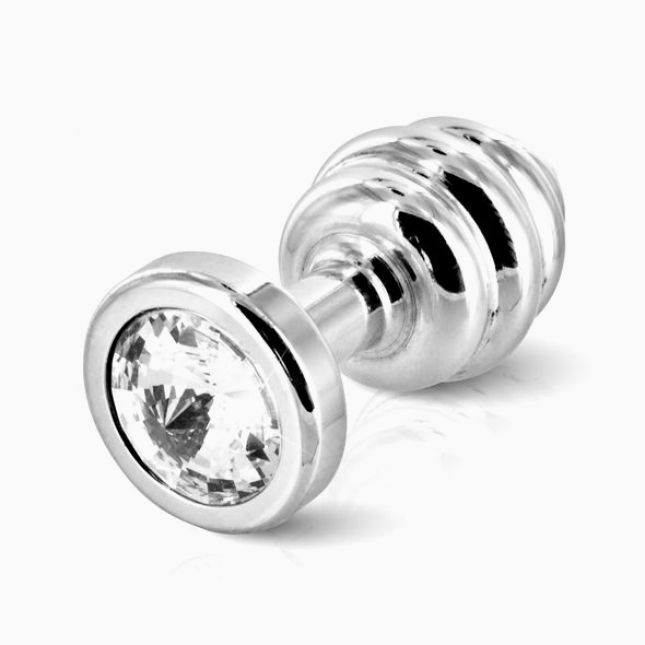 Анальна пробка із стразом Diogol ANNI Ano silver plated 25мм