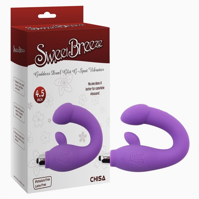 Масажер простати - Sweet Breeze Goddess Dual Glit G - Spot Vibrator, фіолетовий