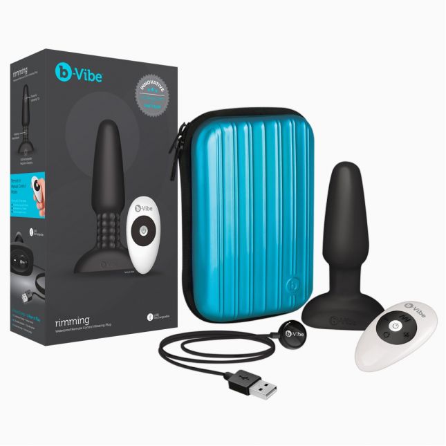 Анальна пробка - b - Vibe rimming Plug Black Vibrator