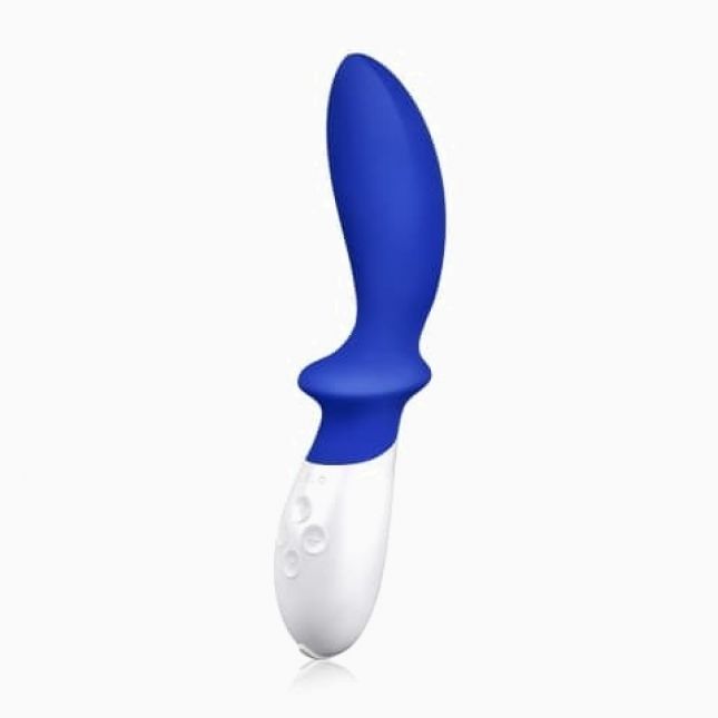 Lelo Loki - мощный вибратор для массажа простаты и анальных игр, 10х3,5 см (синий)