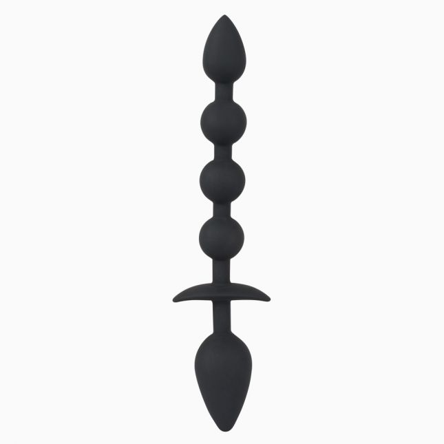 Анальний стимулятор - Black Velvets Plug + beads