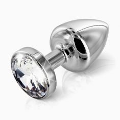 Анальная пробка со стразом Diogol ANNI round stainless steel 25мм