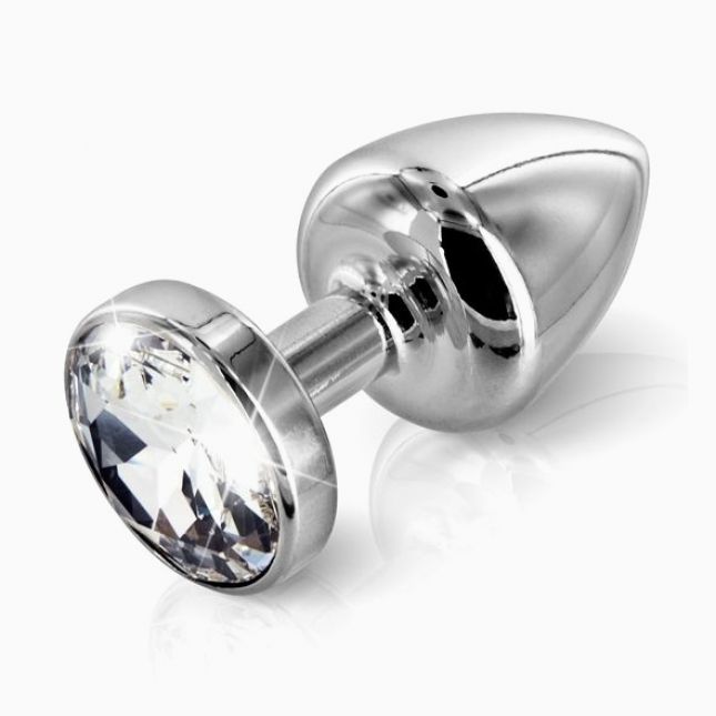 Анальна пробка із стразом Diogol ANNI round stainless steel 25мм