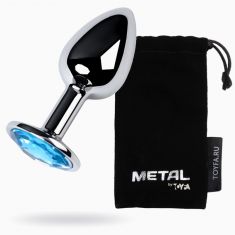 Анальный страз Metal By Toyfa, металл, серебристый, с кристаллом цвета топаз, 7 см, ø 2,8 см, 50 г Анальный страз Metal By Toyfa, металл, серебристый, с кристаллом цвета топаз, 7 см, ø 2,8 см, 50 г