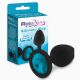 Анальна пробка - RelaXxxx Anal plug Silicone With Blue Crystal, чорний, M